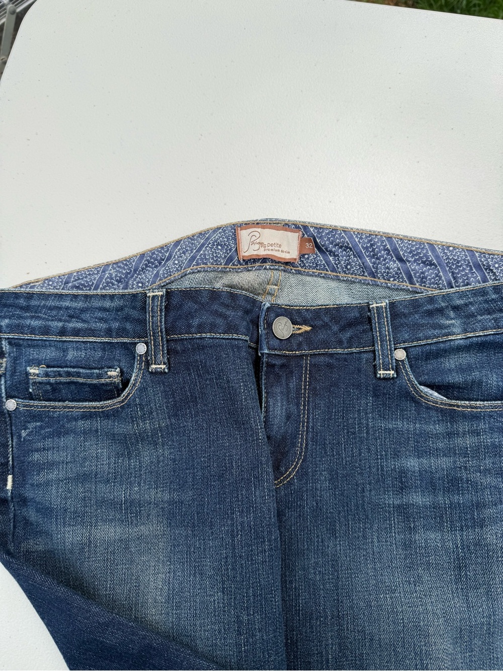 PAIGE Dark Indigo Bootcut Jeans